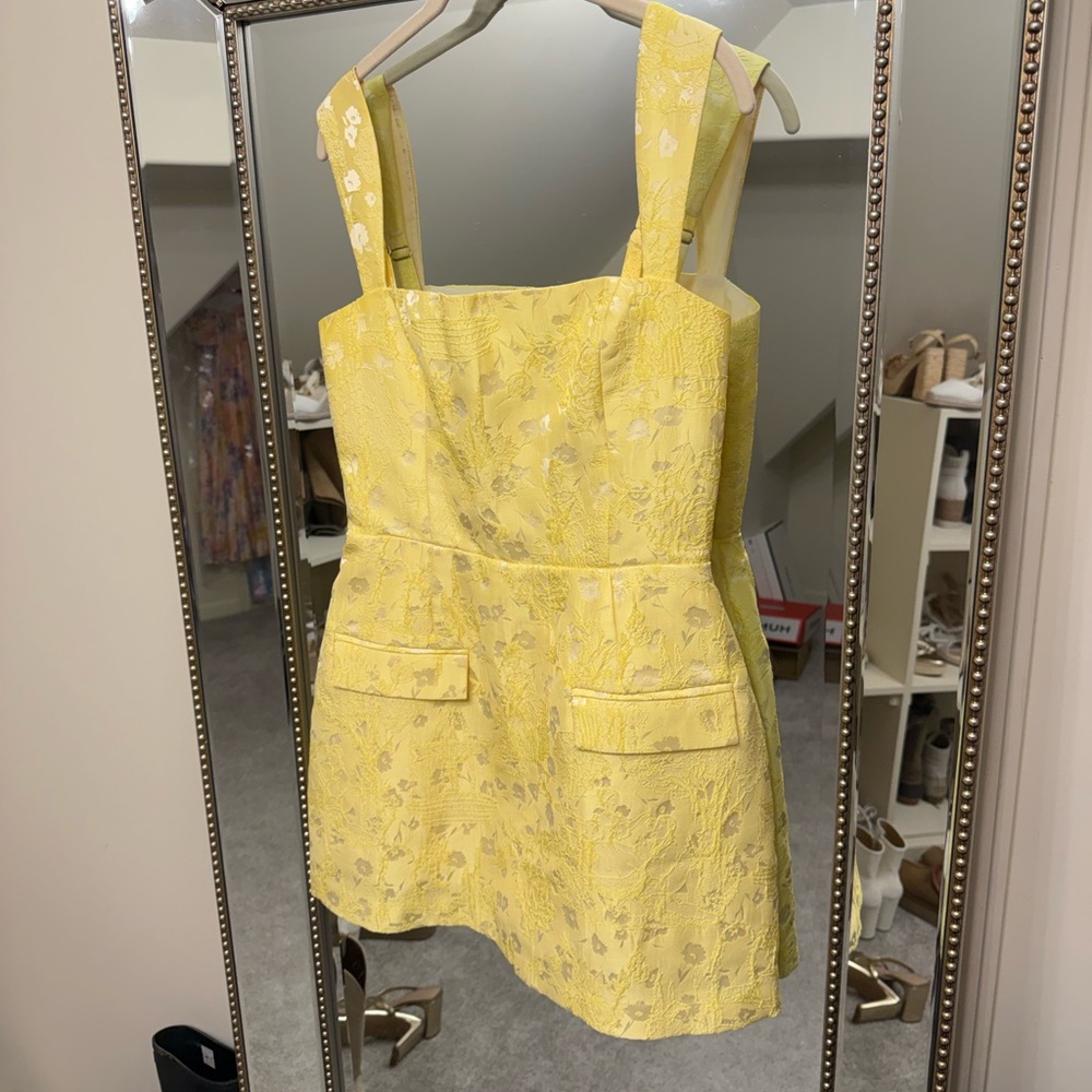 Amanda Uprichard Bethany Romper in Yellow - Picture 4 of 6
